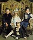 Harrington Mann A Family Portrait of Four Children painting
